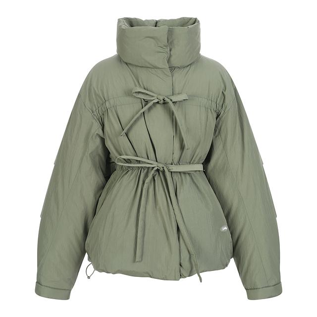 RIBBON OVERSIZED DOWN JACKET 리본 덕 다운 패딩 KHAKI BQ4NZ001