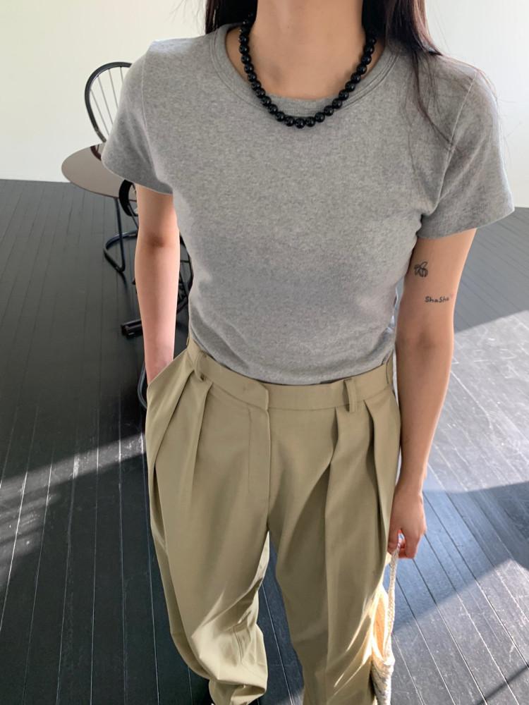 [당일/크림 레드] VASIL 바질 캔디 티셔츠 (5color)