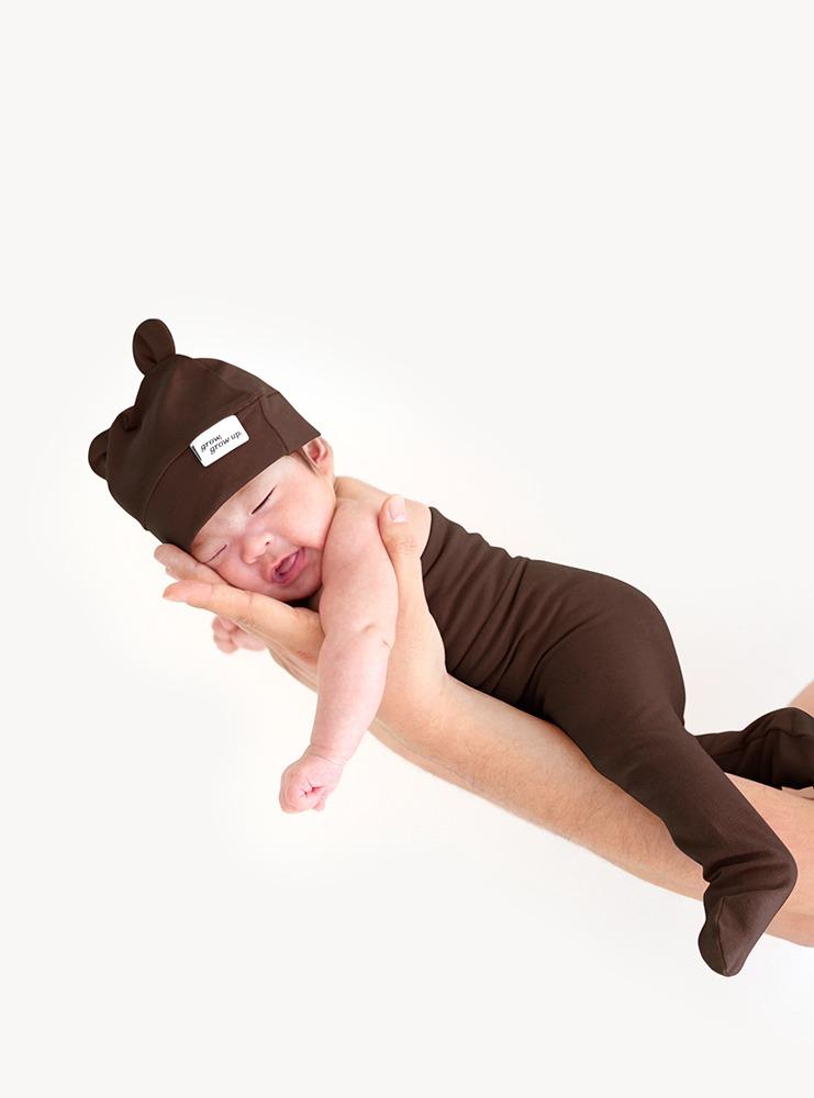 유발레깅스&곰돌이모자 : 브라운