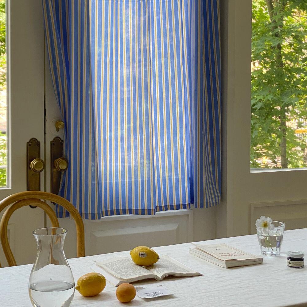 아띠 스트라이프 가리개커튼(롱바란스) 3colors