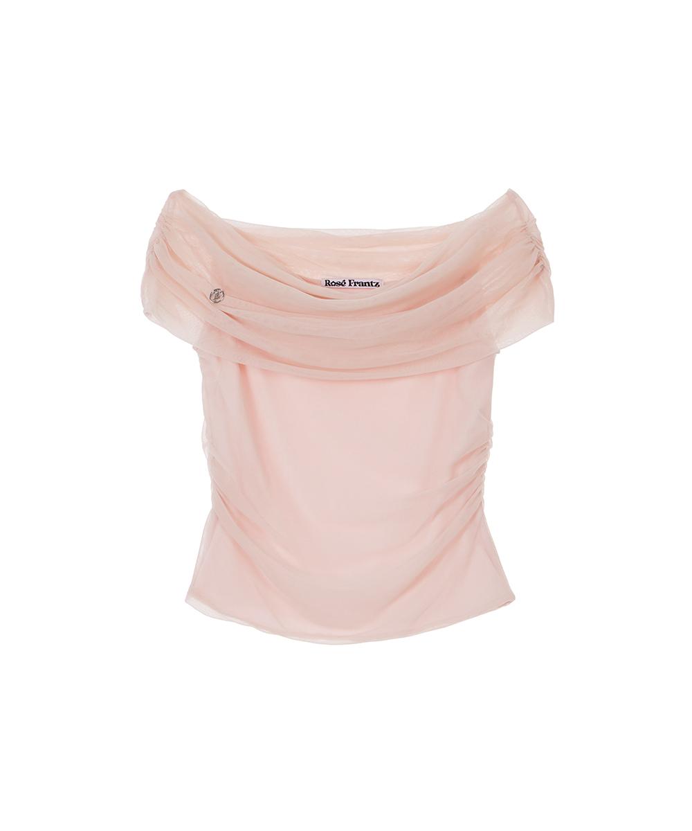 로제프란츠 Sha Layered Off Shoulder T-shirt [Pink]