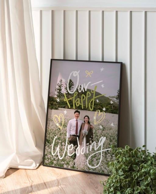 💍웨딩 일러스트 포스터, 청첩장 일러스트