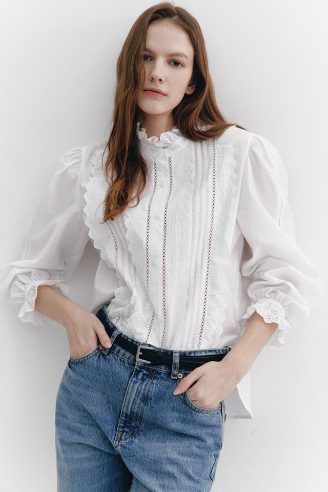 Vintage Lace Blouse OFF WHITE