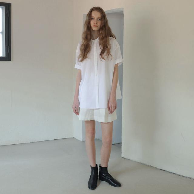 half box shirt (white)