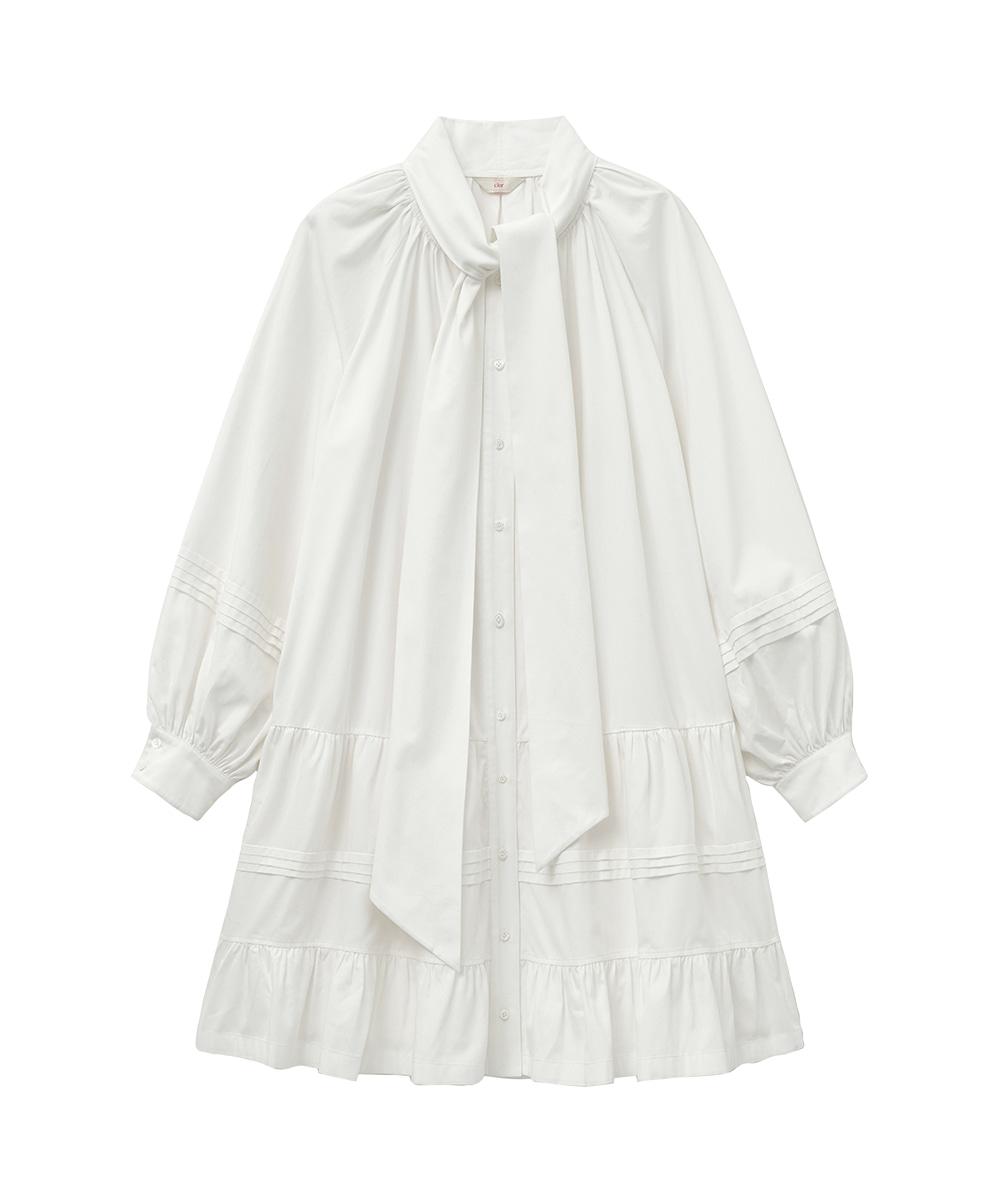 TIE SHIRT DRESS - IVORY