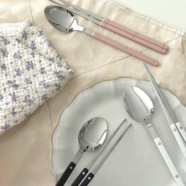 [MD추천] [비밀공구] 라블랑 컬러라인 수저 젓가락 세트