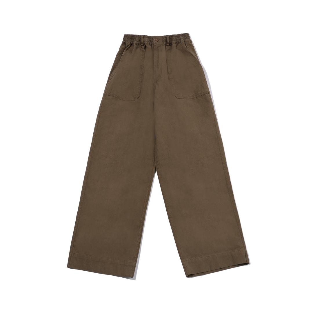 ONE TUCK WIDE FATIGUE PANTS BROWN