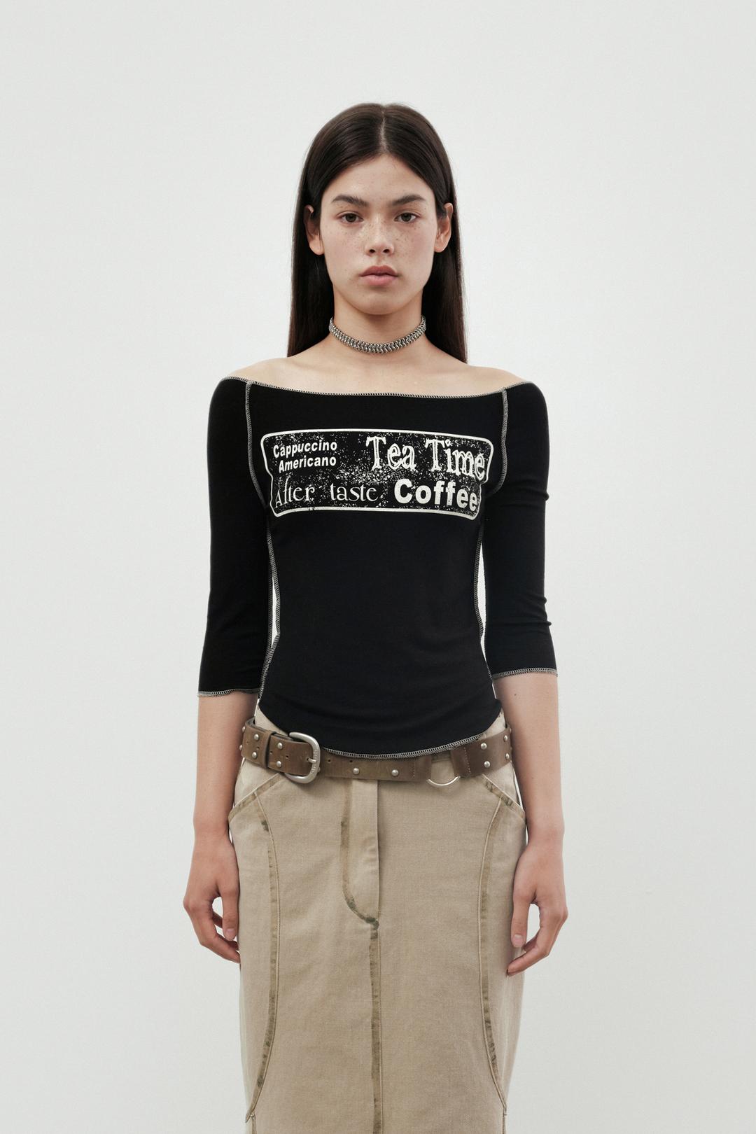TASTY OFF SHOULDER TOP / BLACK