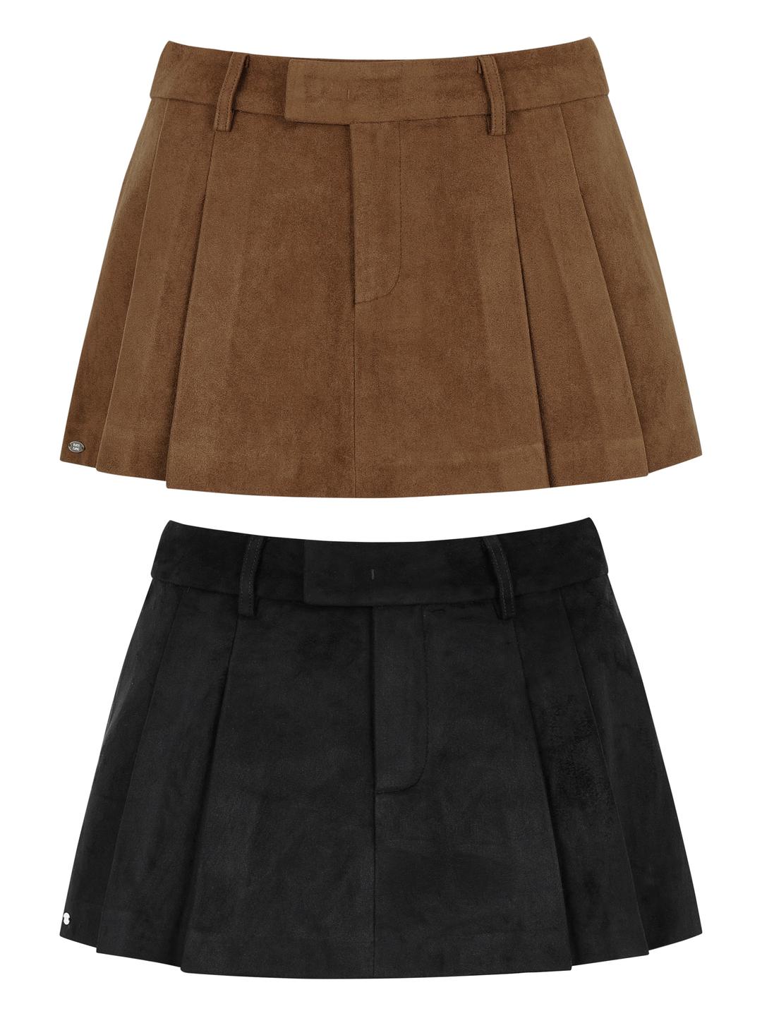 Suede Set-Up Skirt