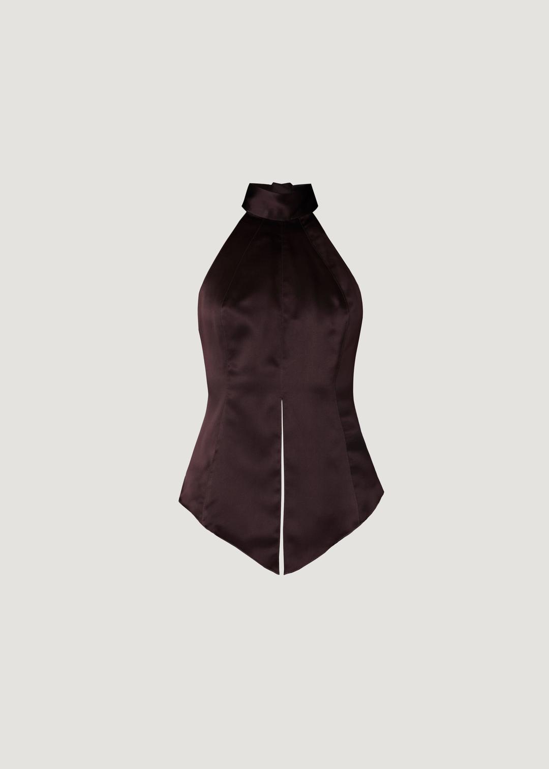 SPLIT HALTER - Chocolate