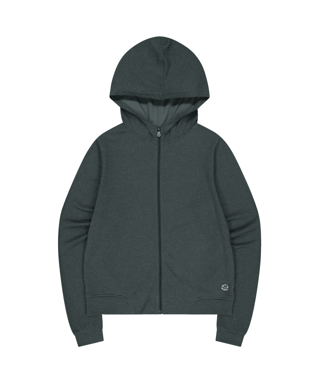 038 STRIPE ZIP-UP CHARCOAL