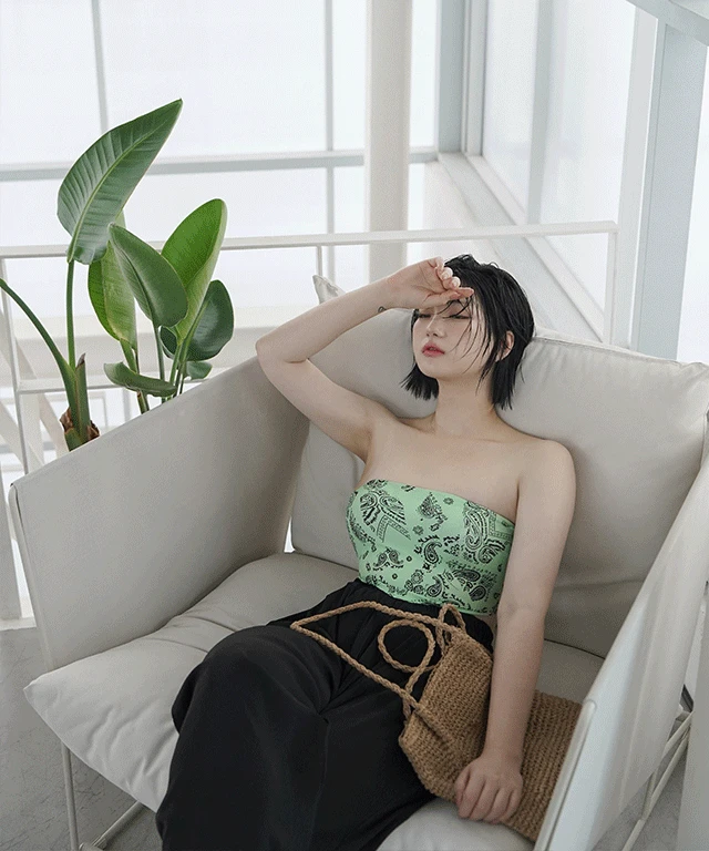네온 페이즐리 비키니