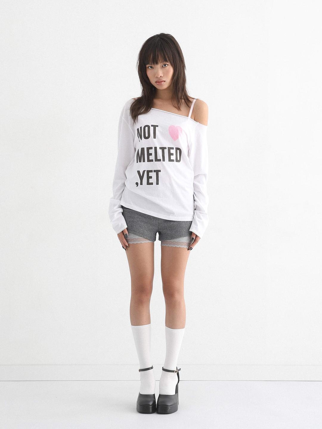 Love Message One Shoulder L/S Ivory