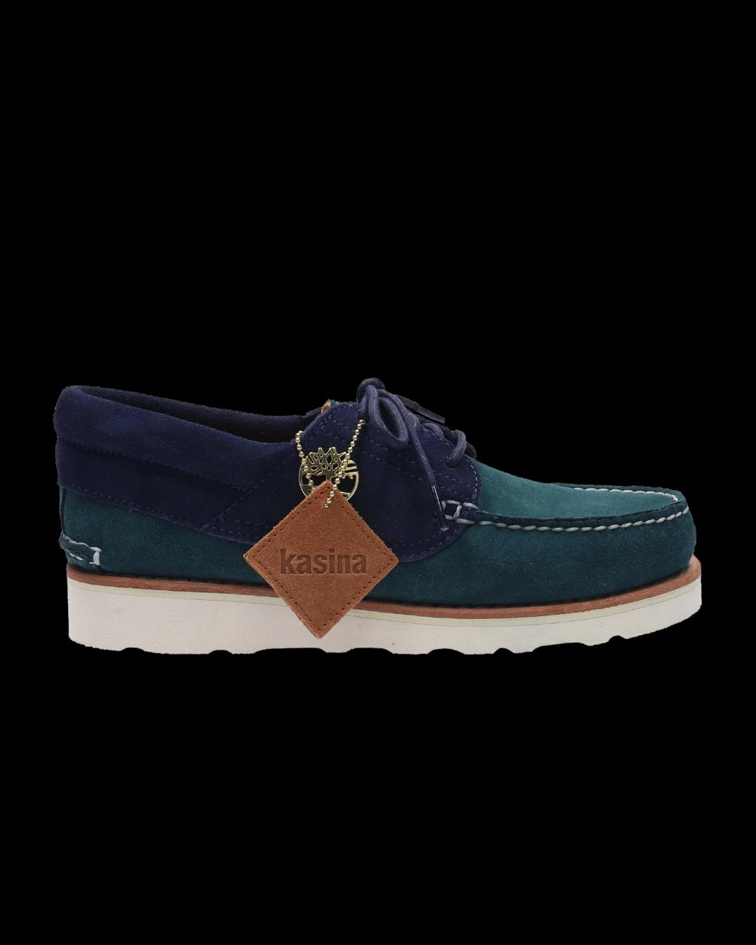 카시나 X 팀버랜드 3 아이 웨지 비브람 레이스 업 슈즈 미디엄 블루 스웨이드 TB0A6DZ5ES31 | 카시나 KASINA