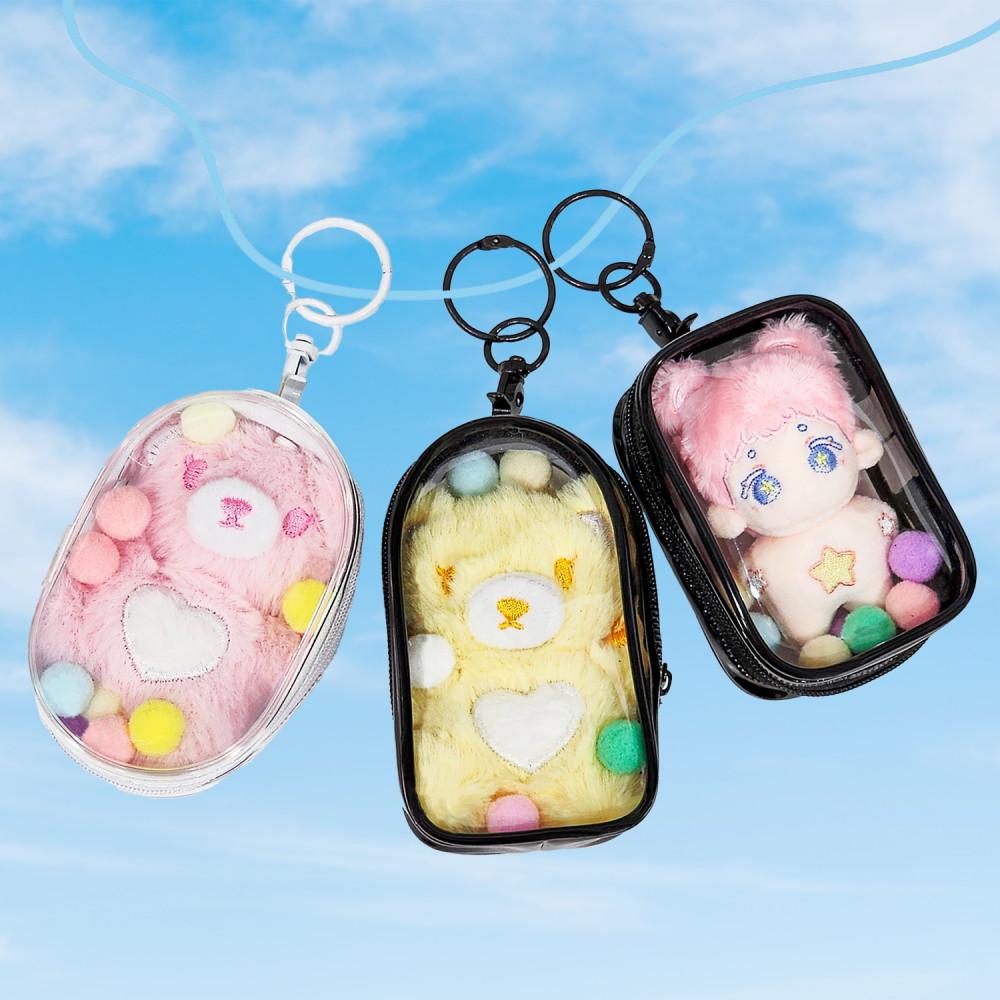 솜인형 파우치 미니 피규어 투명 인형 파우치