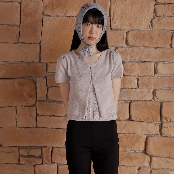 [29CM 단독] BOUCLE CARDIGAN SLEEVELESS SET_LIGHT GREY