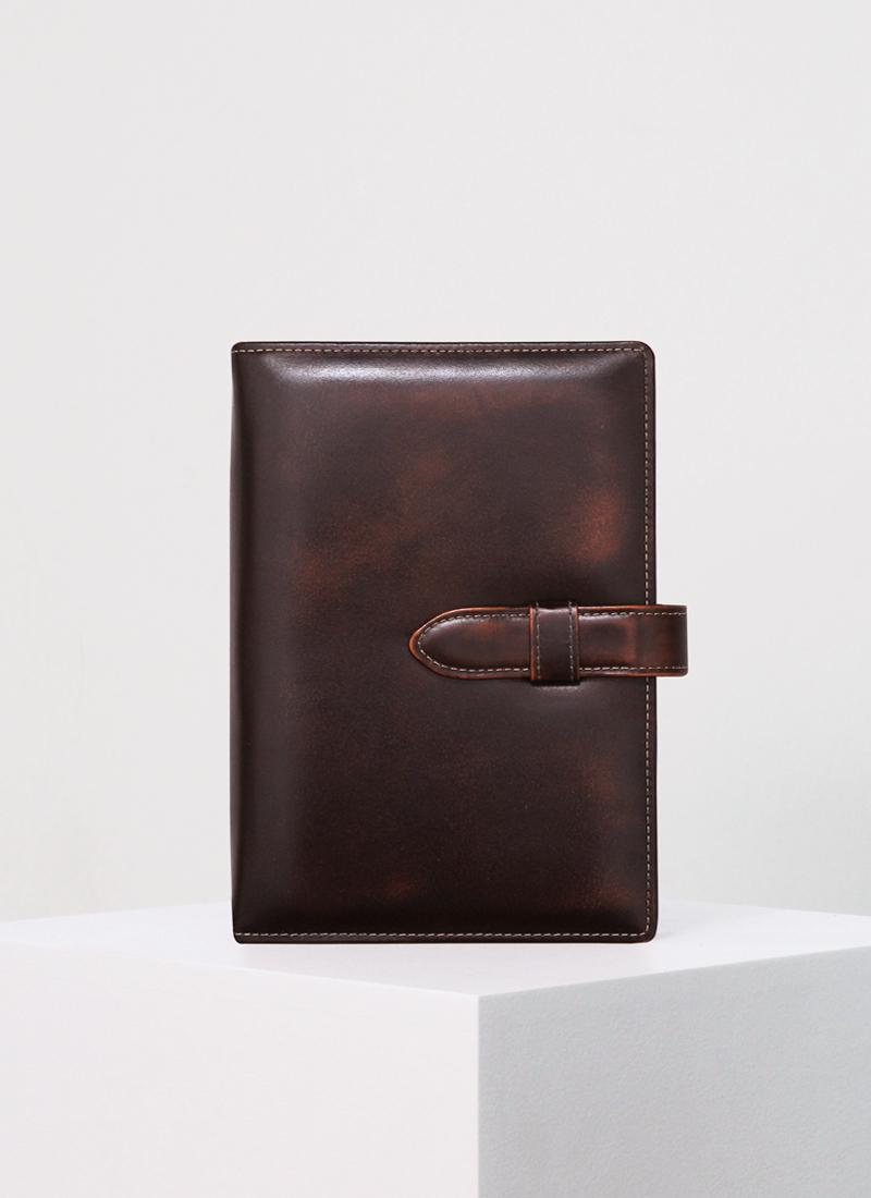 [2023년 속지증정]40절 아도방 레더 끼움형 6공 다이어리(투톤브라운)D71516