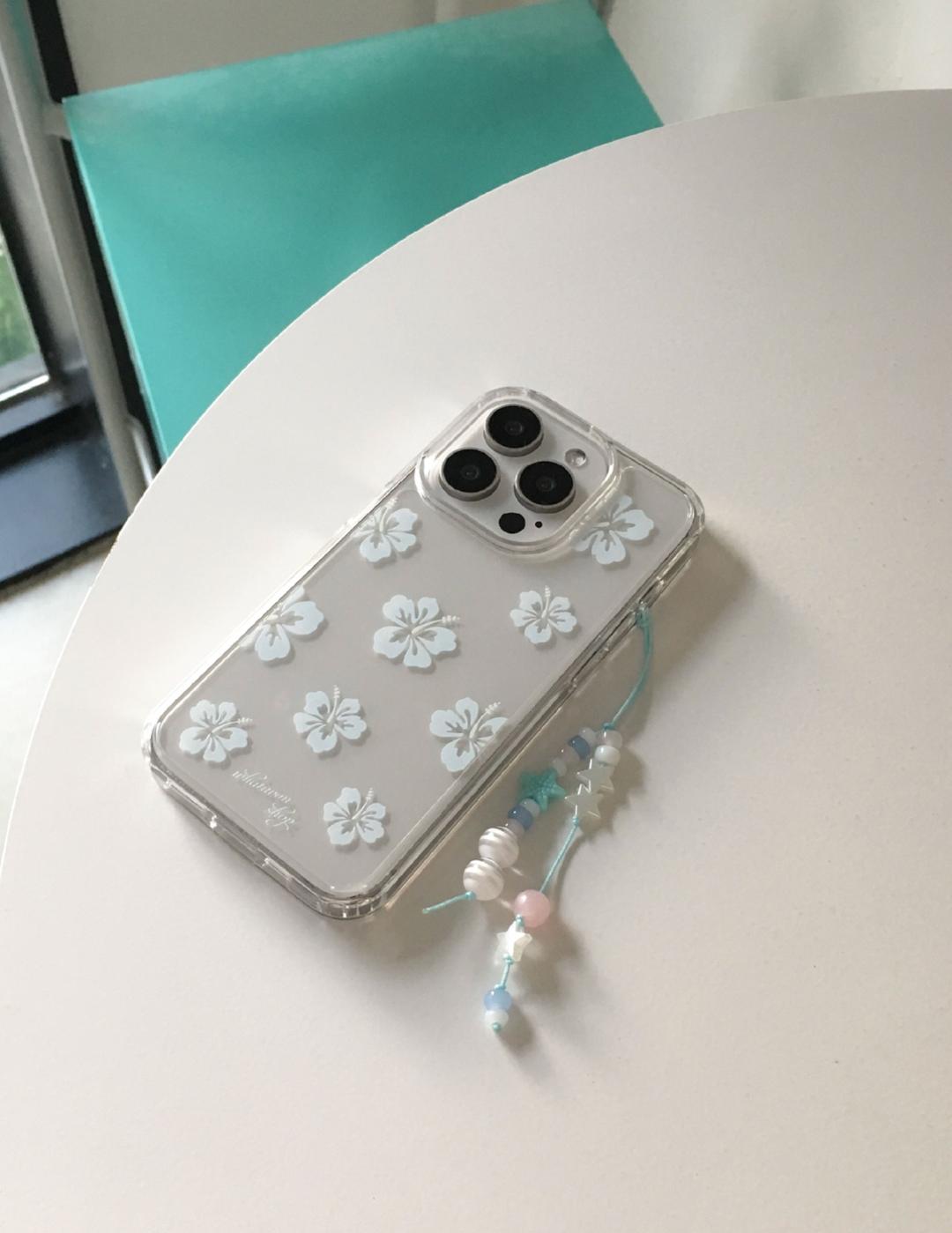 BLOOMING BLUE CLEAR CASE