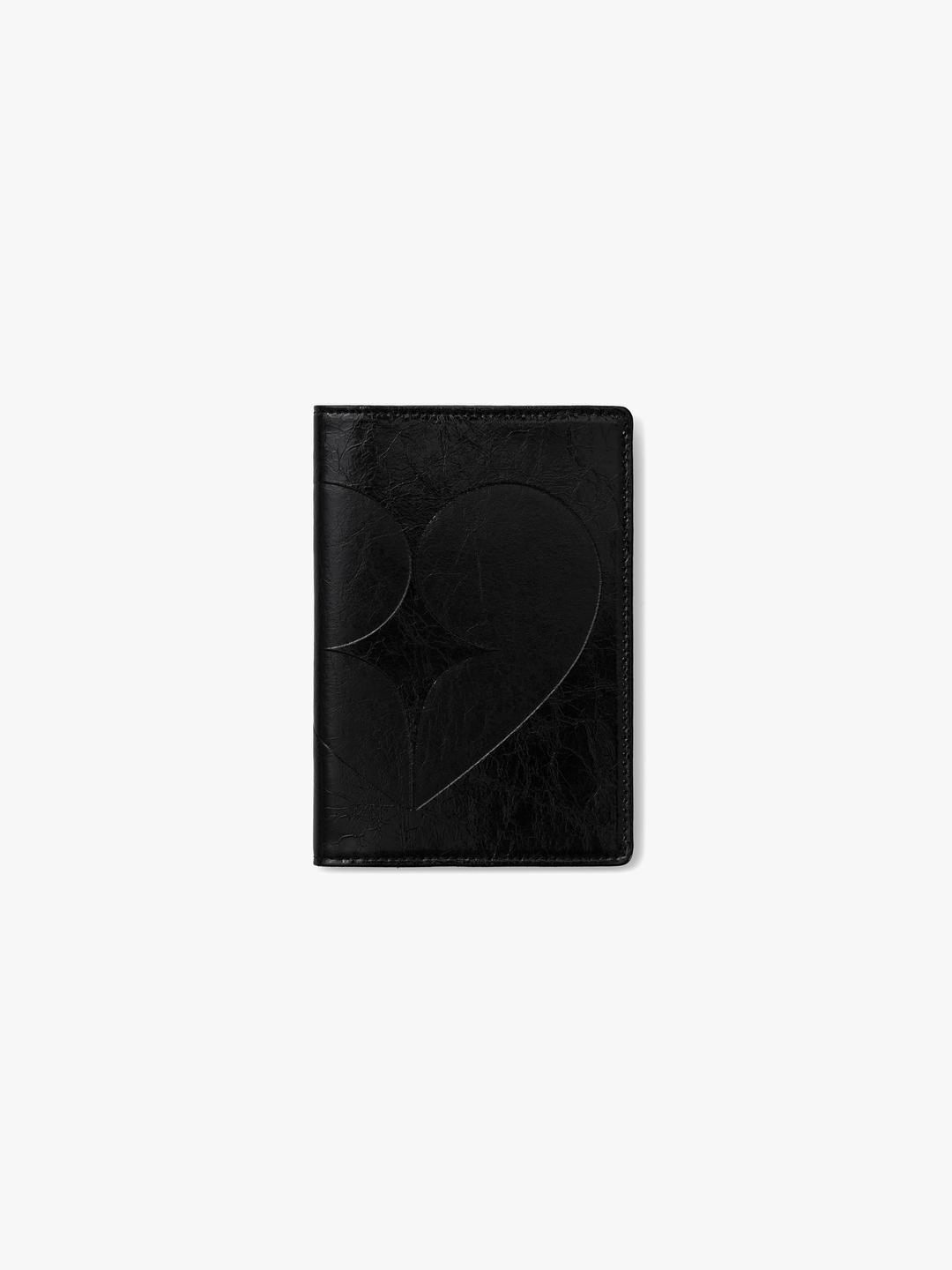 HEARTY PASSPORT CASE - BLACK