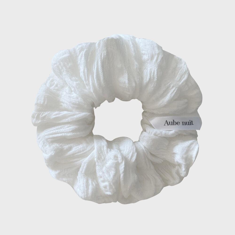 [14차 리오더] P Line 링클 화이트 헤어 스크런치 M