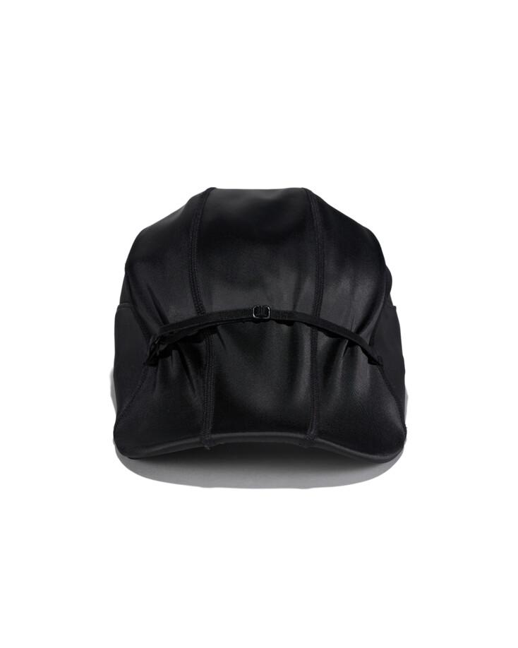 SATIN DUCKBILL CAP - BLACK