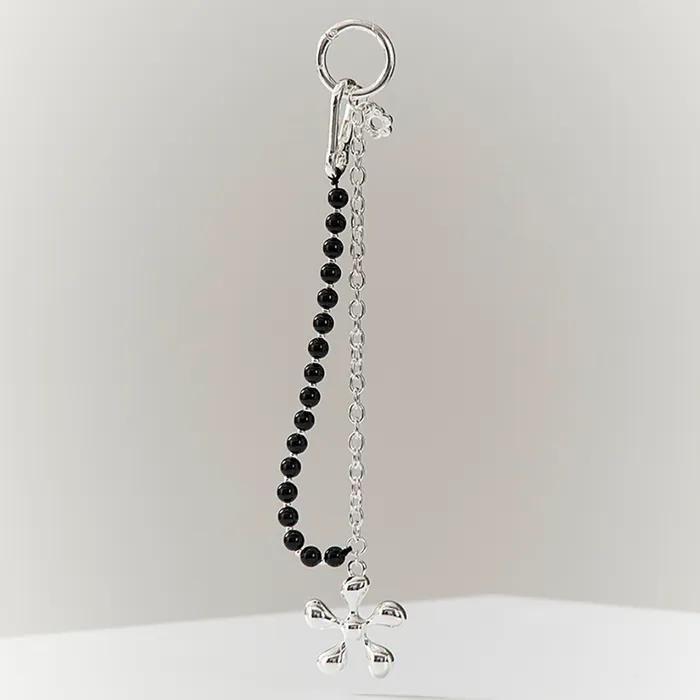 메탈 롱비즈키링 블랙