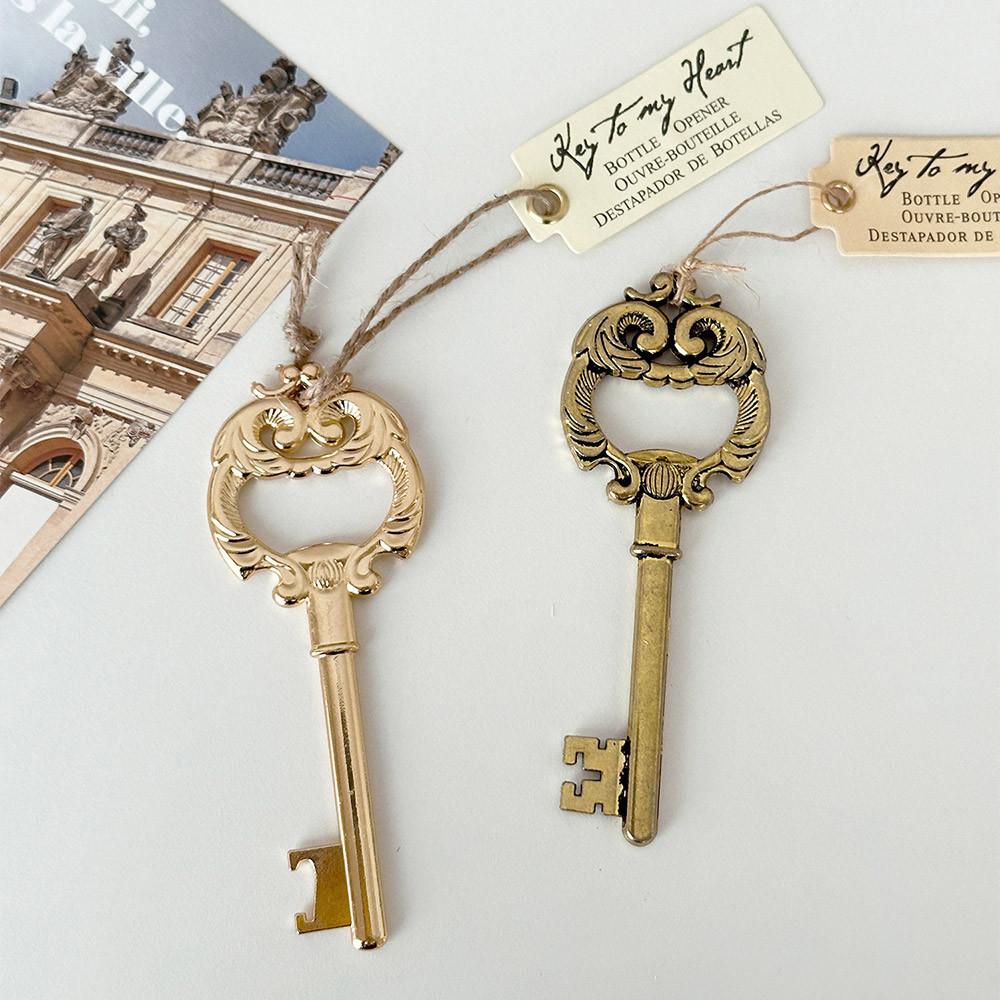 빈티지 열쇠 오프너 병따개 엔틱 골드 열쇠모양 소품