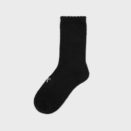 RIBBON GIRL short embroidery black