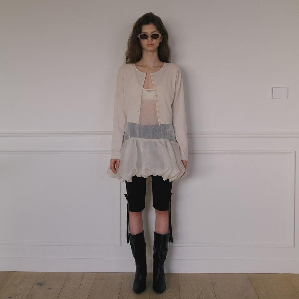 ORGANIC TERRY MINI CARDIGAN_OATMEAL