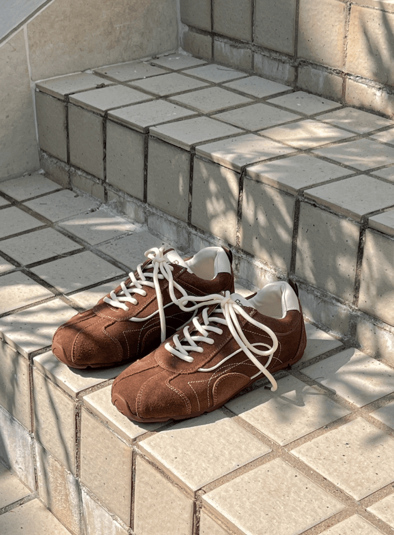 Murene leather sneakers-Brown