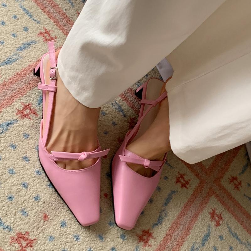 [RP3083] 에니아 리본 슬링백 펌프스