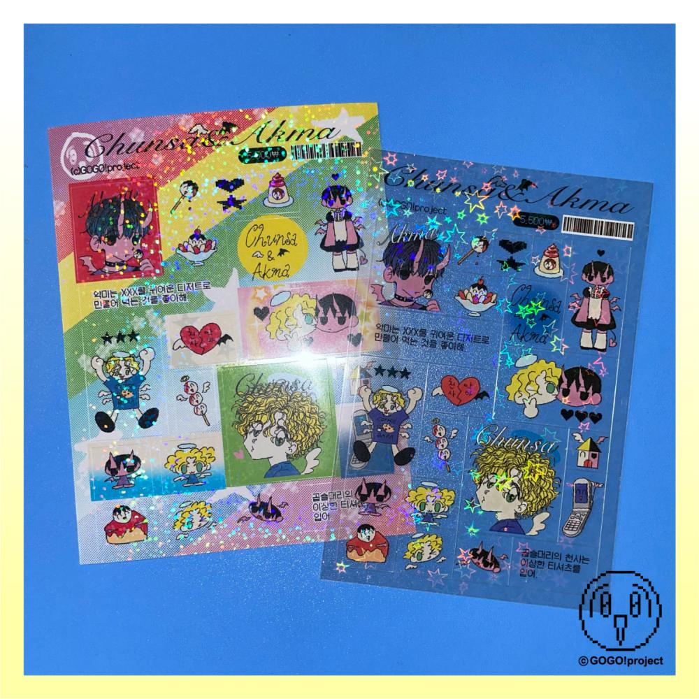 [고고프로젝트⋆GOGO!project] 천사와 악마 sticker (2types)