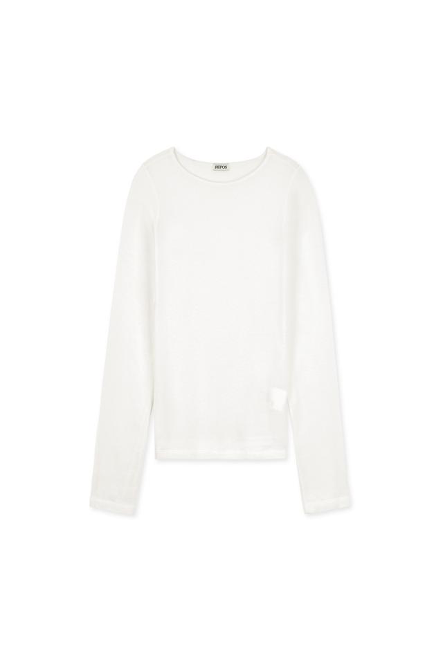 TENCEL WOOL LONG SLEEVE T-SHIRTS (IVORY)