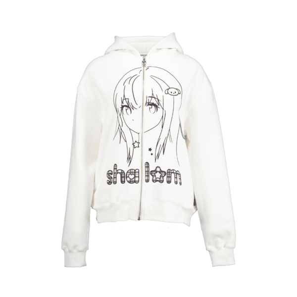 GOTTI ZIP-UP HOODIE WHITE