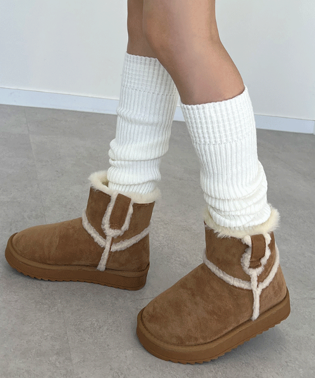 퍼 숏 미들 어그 부츠 (2color)