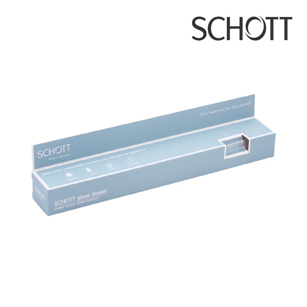 독일 SCHOTT 유리빨대 23cm 다회용 각인 유리빨대