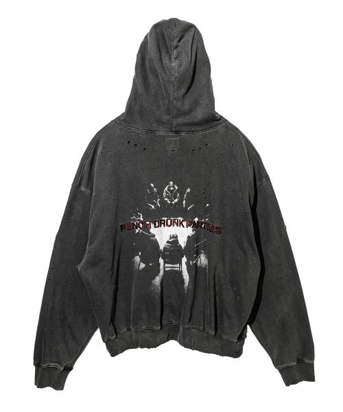 Damoim Garment Dyed Hoodie (CHARCOAL)