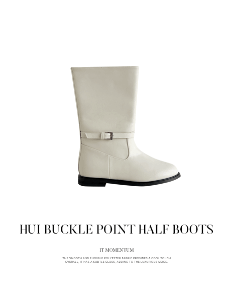후이 버클 포인트 하프 부츠(3color)