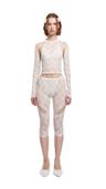 [BAEKRO] Lace cut-out leggings (white)