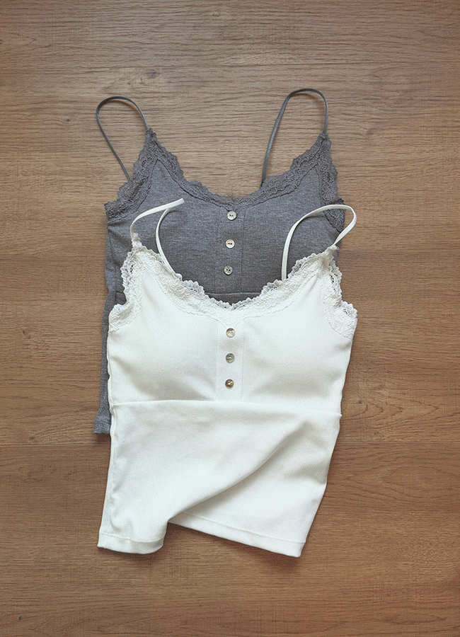 유이니 [캡내장/레이어드] Romantic lace cami (2color)