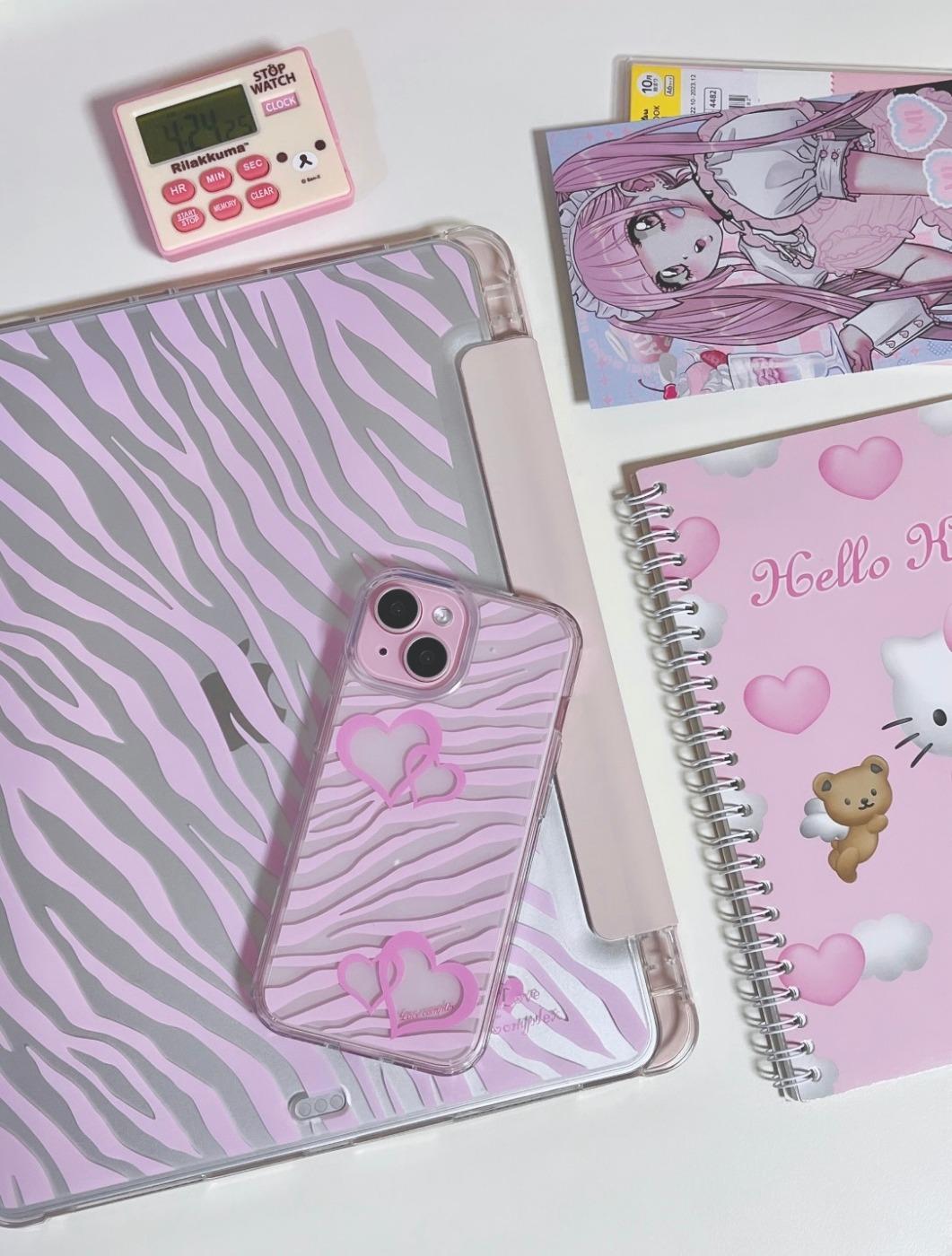 pink zebra ipad case