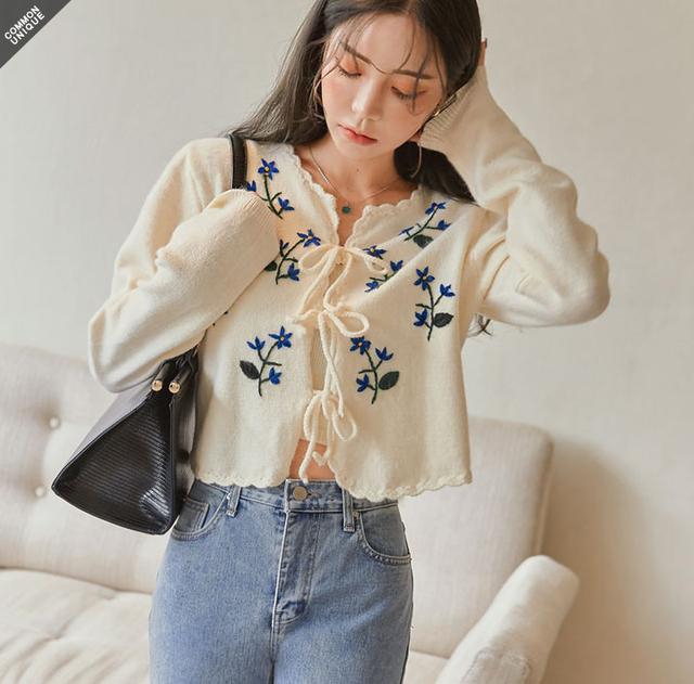 [OUTER] ELLON FLOWER NEEDLE CARDIGAN SET WITH CELEBRITY _우리들의 블루스 한지민 착용