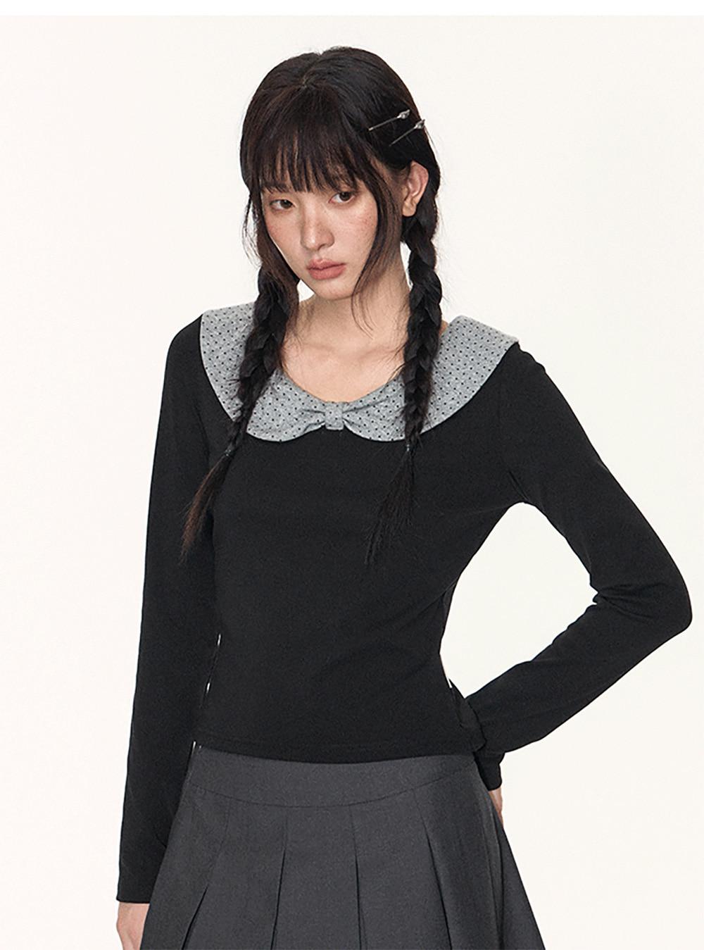 Polka Dot Puff Sleeve Top