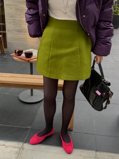 볼륨 울 스커트 (S/M) - 3col