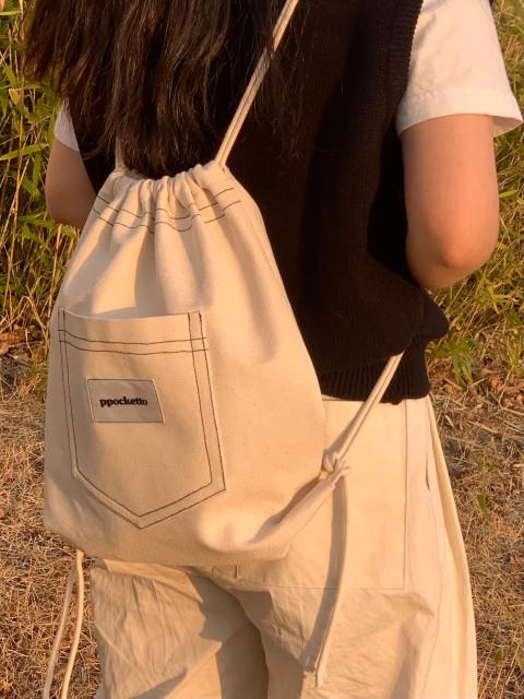 뽀겟또 아이보리 멀티 스트링백