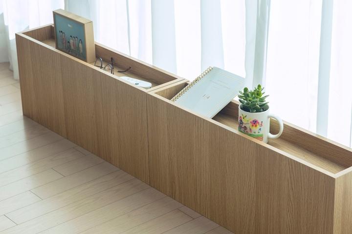 침대 틈새 선반 수납장 협탁 사이드 테이블 2colors 2size