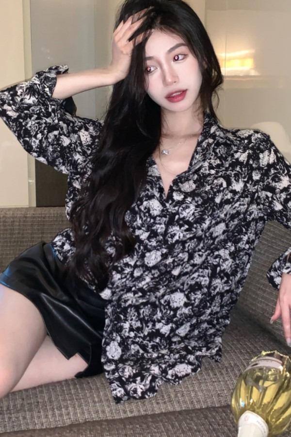 핑크프릴 앨리 블랙 선크림 긴소매 롱슬리브 쿨 셔츠