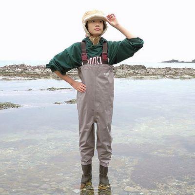 [육아쿠마특가] 일체형 특수소재 갯벌옷! 데이키즈 어린이 가슴장화