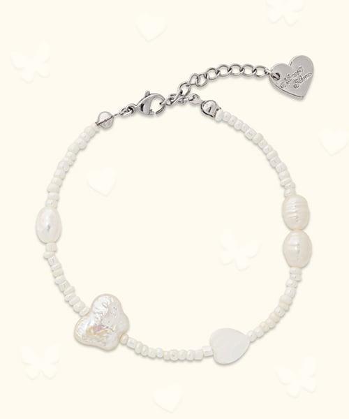 버터플라이 담수 진주 팔찌