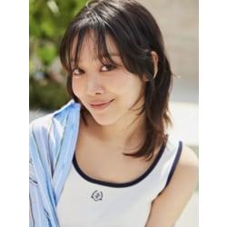 골지 슬리브리스 티셔츠 - 화이트 BF5542C021